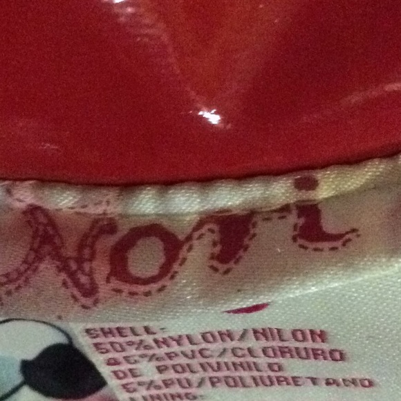 Nori, little girls lined rain coat, size small red - Picture 3 of 6